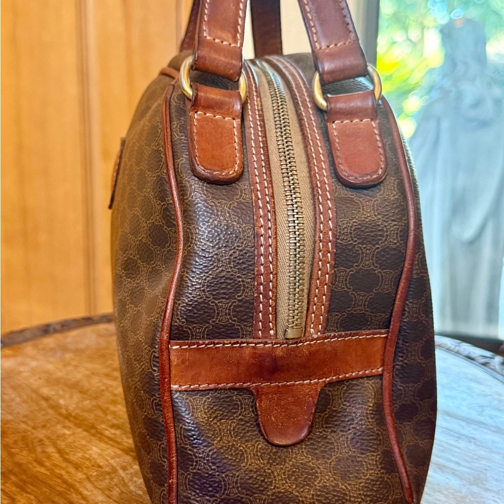 Celine Authentic Brown Dome Satchel Handbag - Brown - Picture 6 of 16